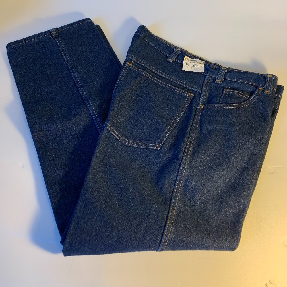 NEW! Vintage 90s Power Blues Jeans Made in USA Men's 36x30